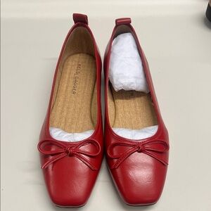 Kelsi Dagger Red Leather Loafers